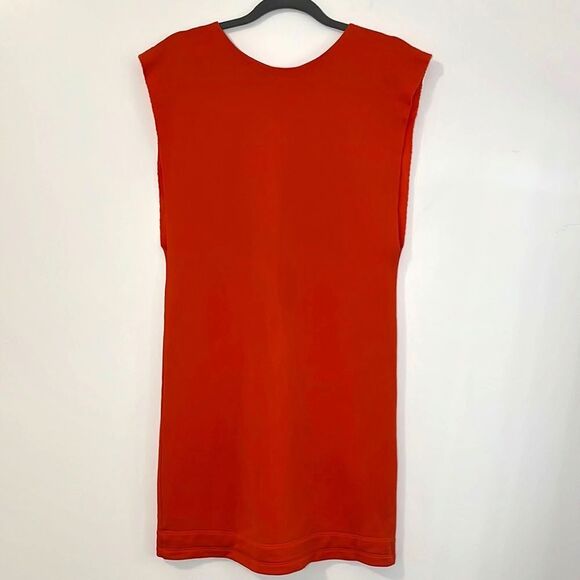 Free People Orange Sleeveless Sweatshirt Terry Dress Small - Picture 1 of 9